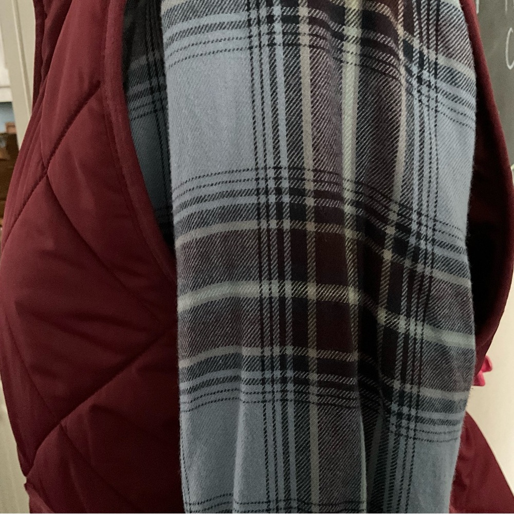 j.jill Small Plaid Button-Down / Button-Up Blue B… - image 11